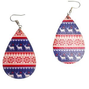 Hardboard dangle holiday earrings